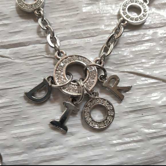 Vintage Dior Crystal Multi Charm Silver Tone Choker Necklace & Charm Bracelet. - Picture 8 of 8